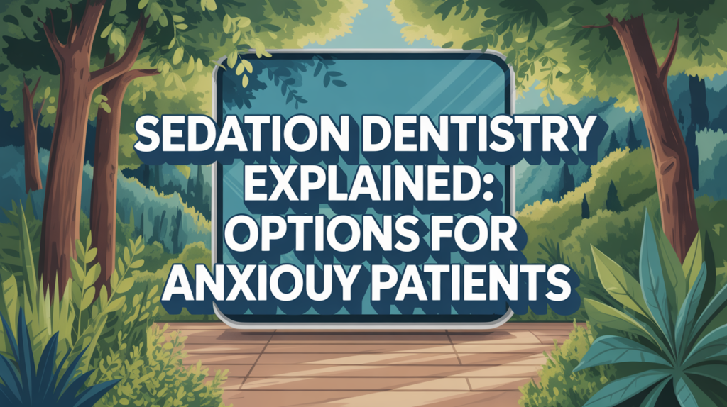 Sedation Dentistry Explained: Options for Anxious Patients