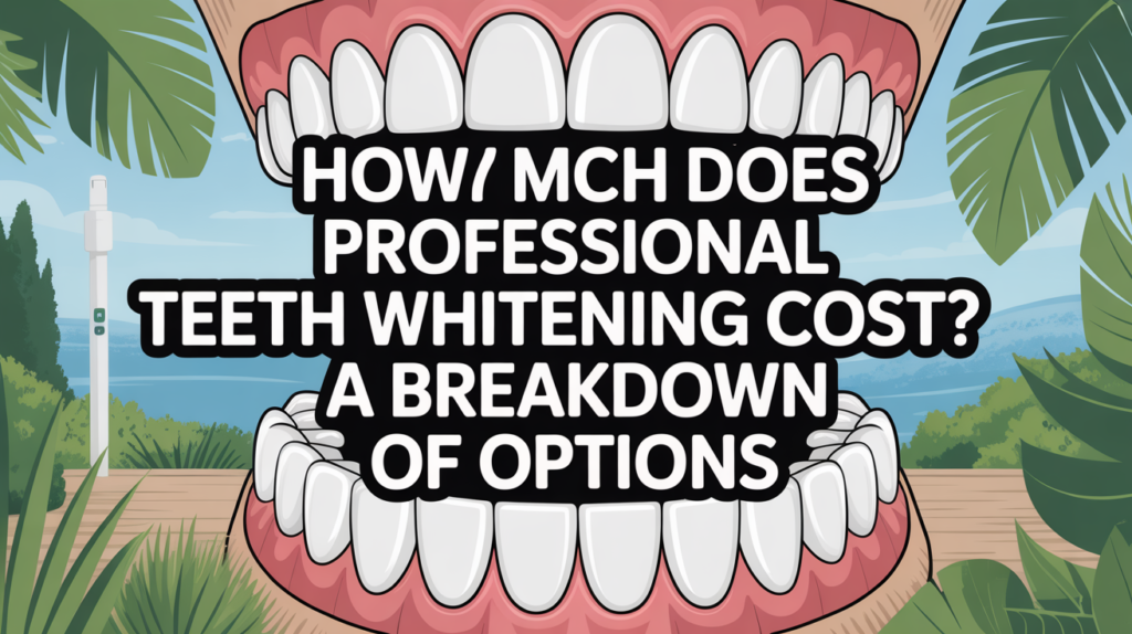 How Much Does Professional Teeth Whitening Cost? A Breakdown of Options